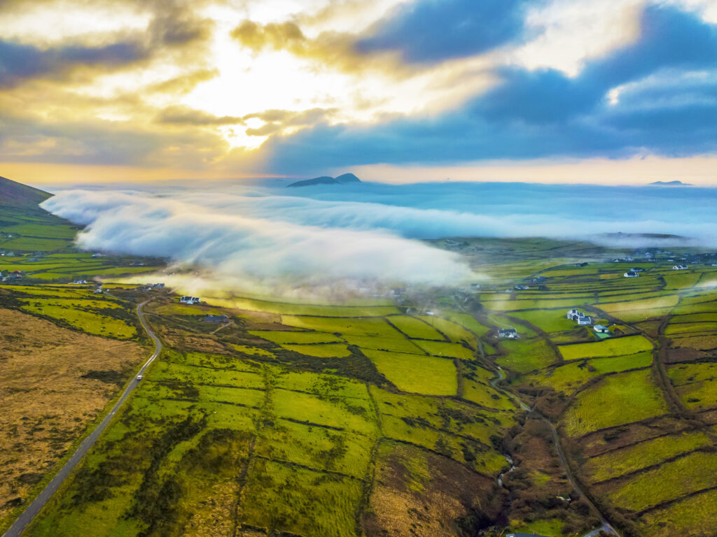 Sea mist rolls in over Dunquin