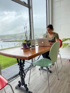 Author Anne Pinkerton in Dingle Hub canteen