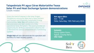 Description of solar and PV heat exchange demonstration event