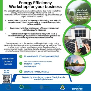 Poster for Tourism SEC energy efficiency workshops