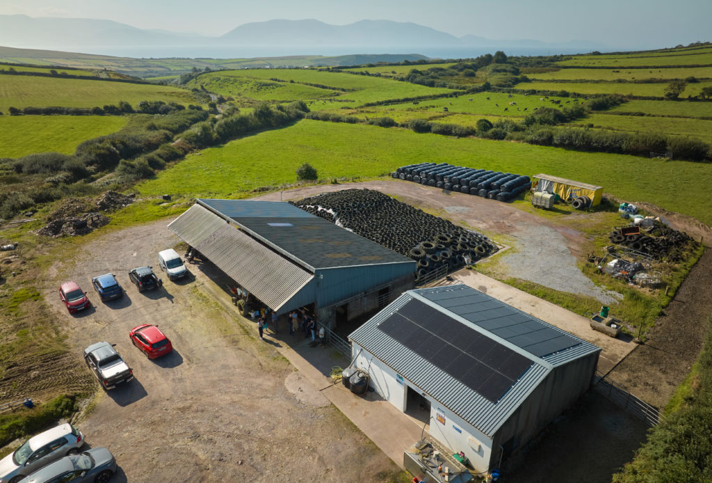 Aerial shot of West Kerry farm, part of the West Kerry Dairy Farmers