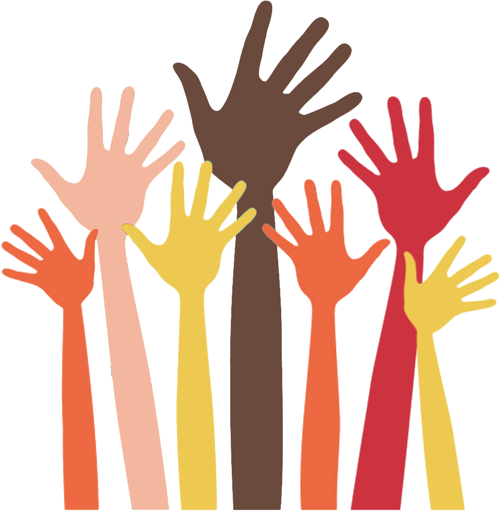 applause clipart - many hands raised
