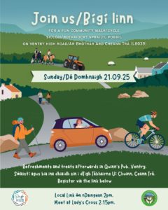 Poster for Ventry Quiet Lane walk on September 21, 2025