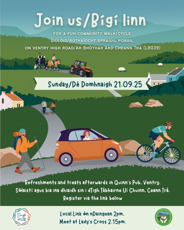 Poster for Ventry Quiet Lane walk on September 21, 2025